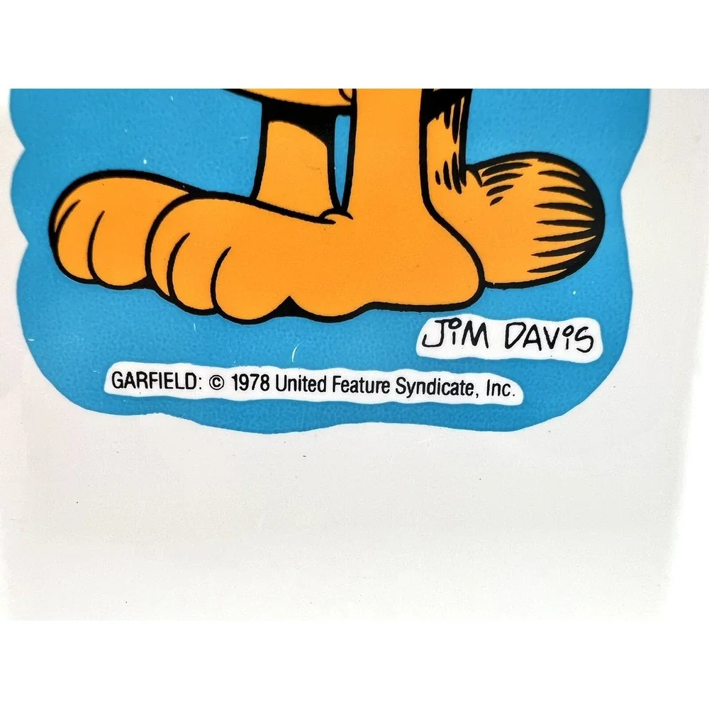 1978 Vintage Garfield In Bow Tie Dixie Cup Countertop Dispenser White Plastic